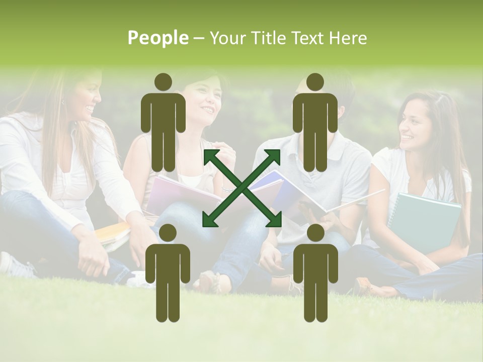 Girls Students Females PowerPoint Template