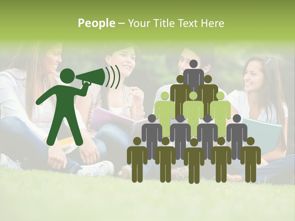 Girls Students Females PowerPoint Template