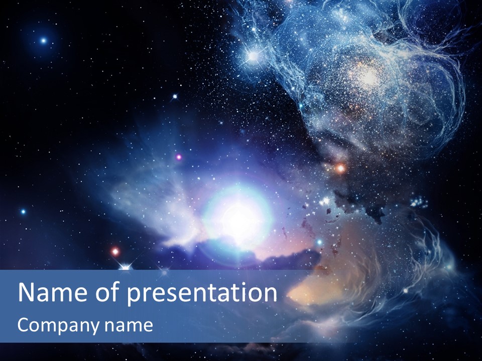 Universe Andromeda Plasma PowerPoint Template