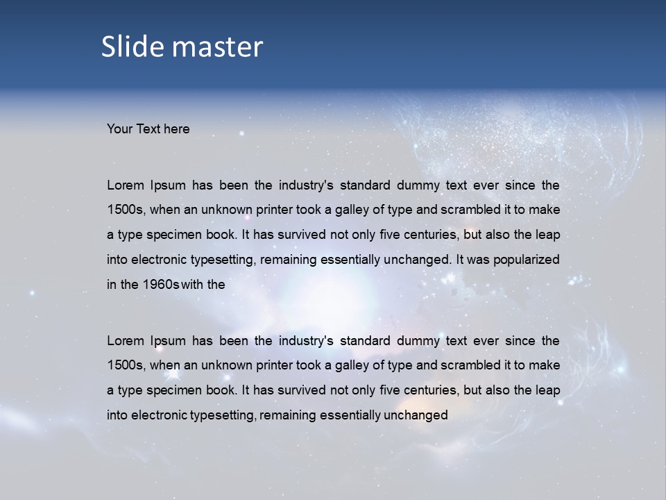 Universe Andromeda Plasma PowerPoint Template