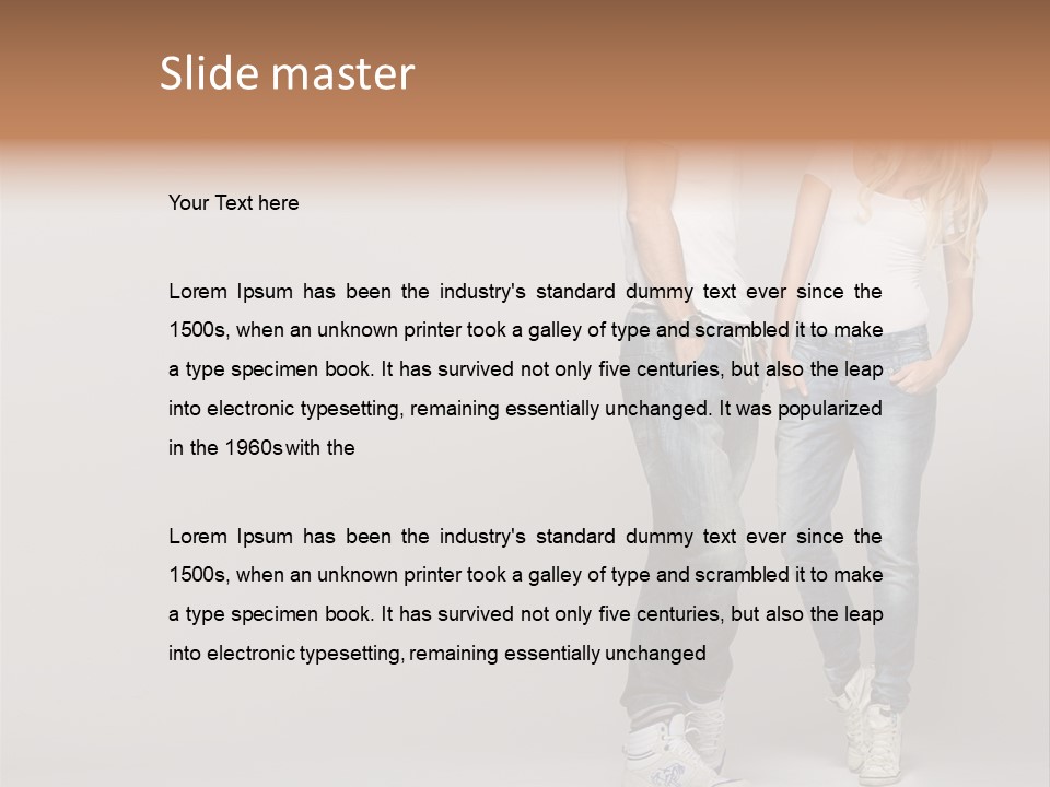 Portrait Group Laughter PowerPoint Template