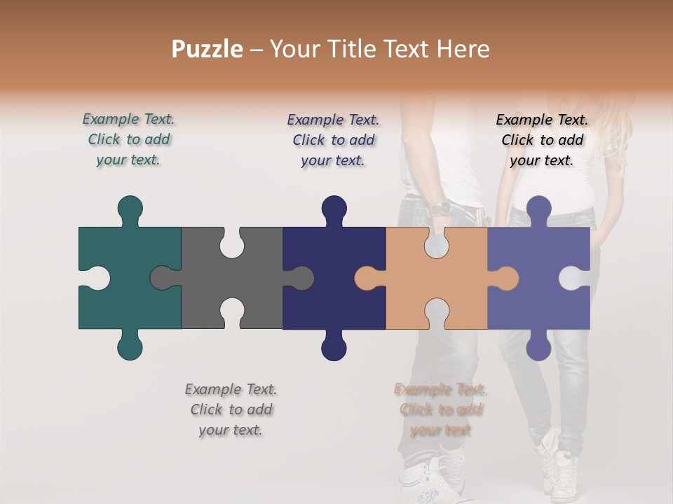 Portrait Group Laughter PowerPoint Template