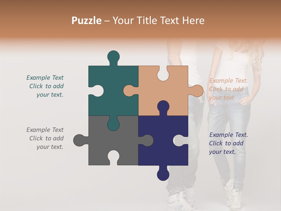 Portrait Group Laughter PowerPoint Template