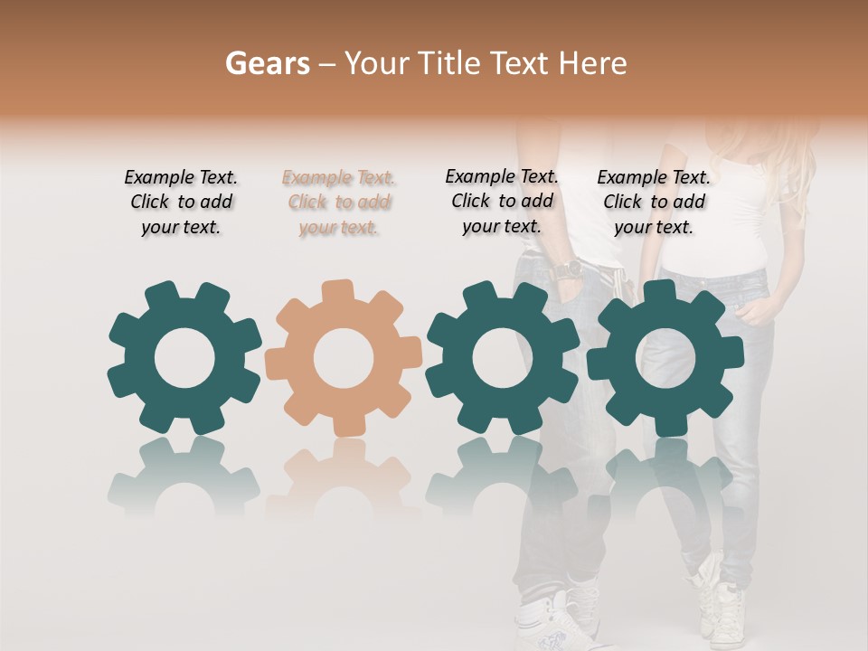 Portrait Group Laughter PowerPoint Template