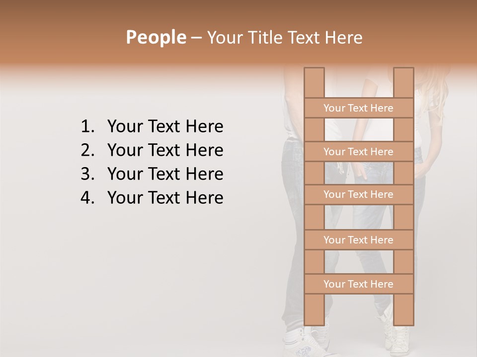 Portrait Group Laughter PowerPoint Template