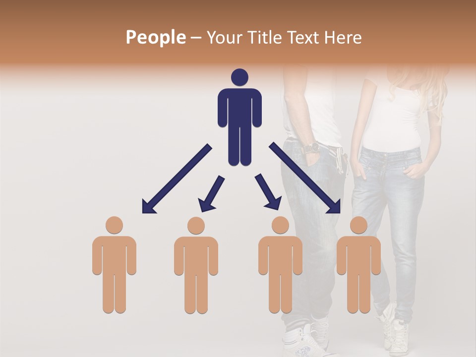 Portrait Group Laughter PowerPoint Template