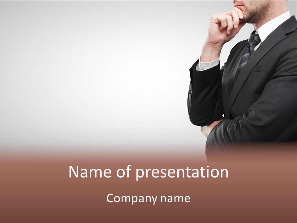 Tuxedo Hand  PowerPoint Template