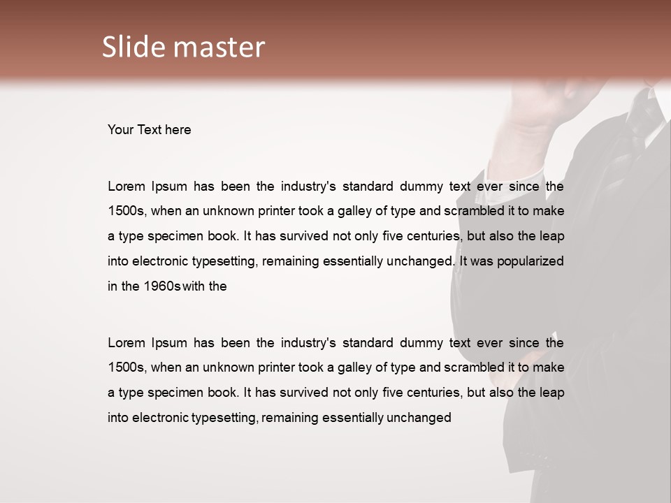 Tuxedo Hand  PowerPoint Template