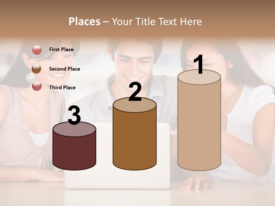 Happy Internet Women PowerPoint Template