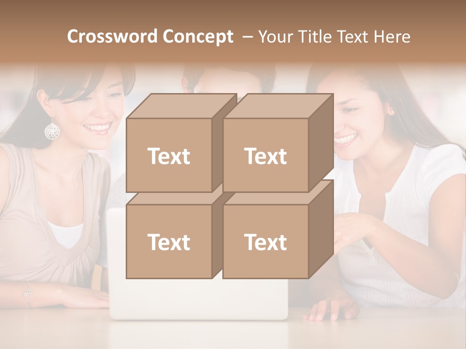 Happy Internet Women PowerPoint Template