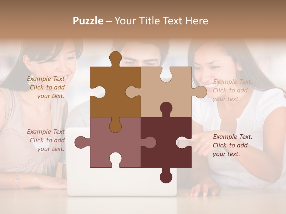 Happy Internet Women PowerPoint Template