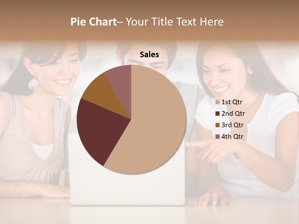 Happy Internet Women PowerPoint Template