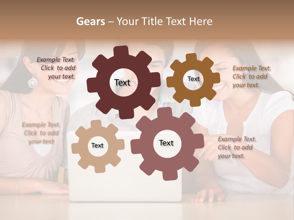 Happy Internet Women PowerPoint Template