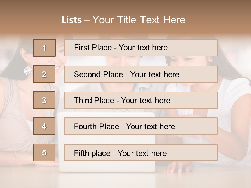 Happy Internet Women PowerPoint Template
