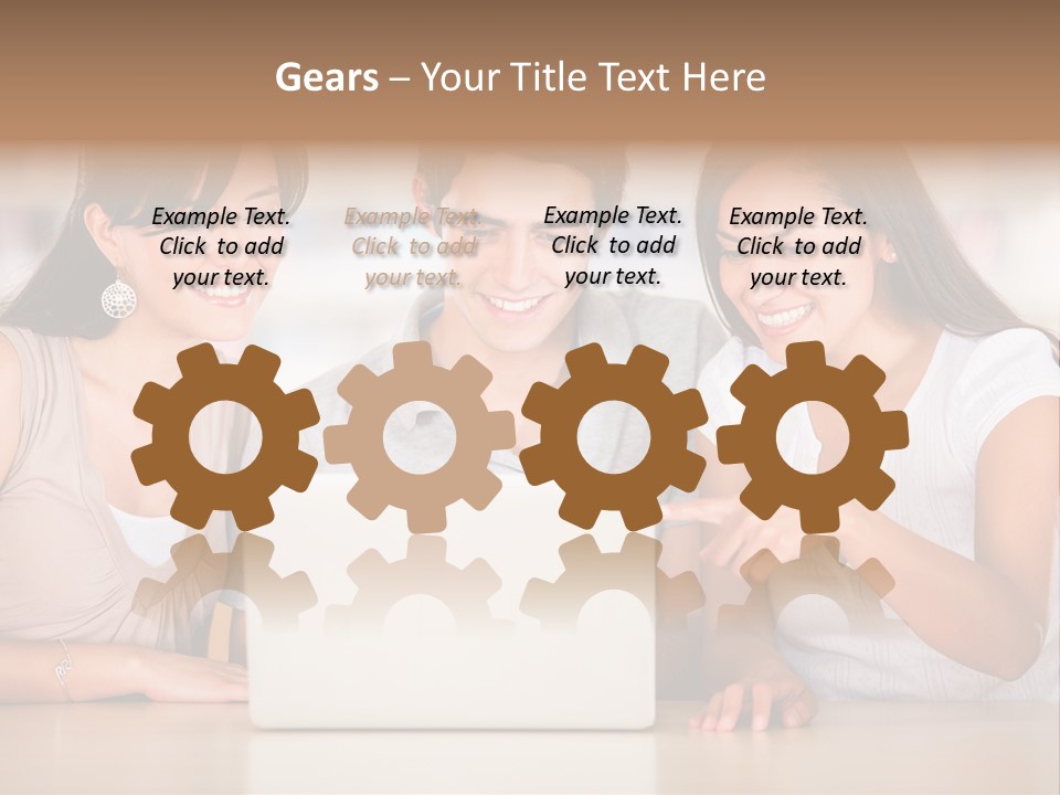 Happy Internet Women PowerPoint Template