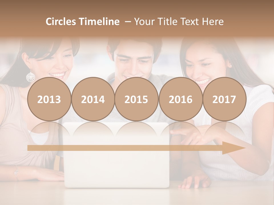 Happy Internet Women PowerPoint Template