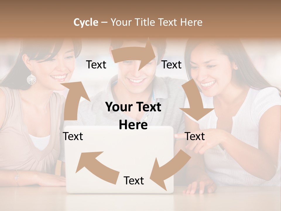 Happy Internet Women PowerPoint Template