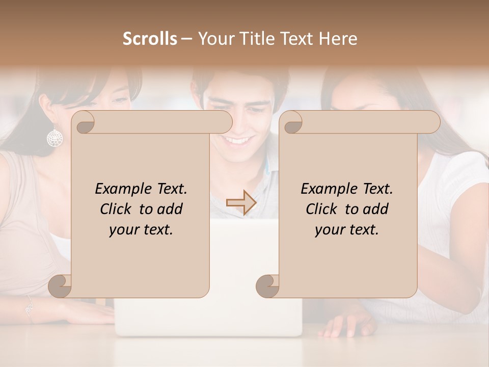Happy Internet Women PowerPoint Template