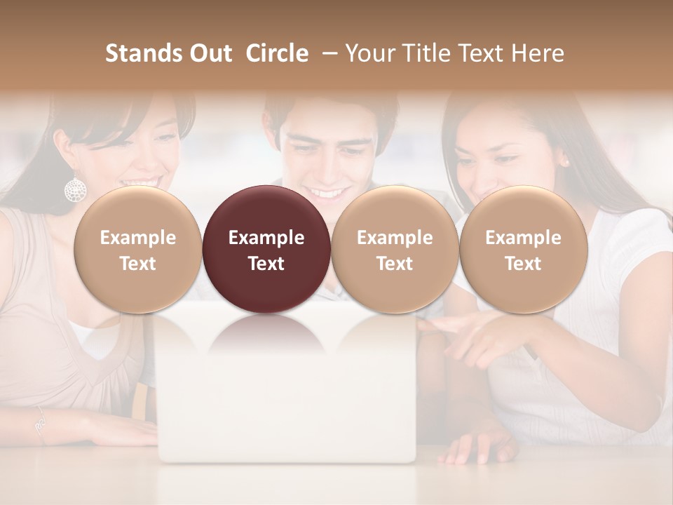 Happy Internet Women PowerPoint Template