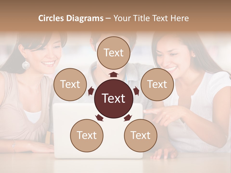 Happy Internet Women PowerPoint Template