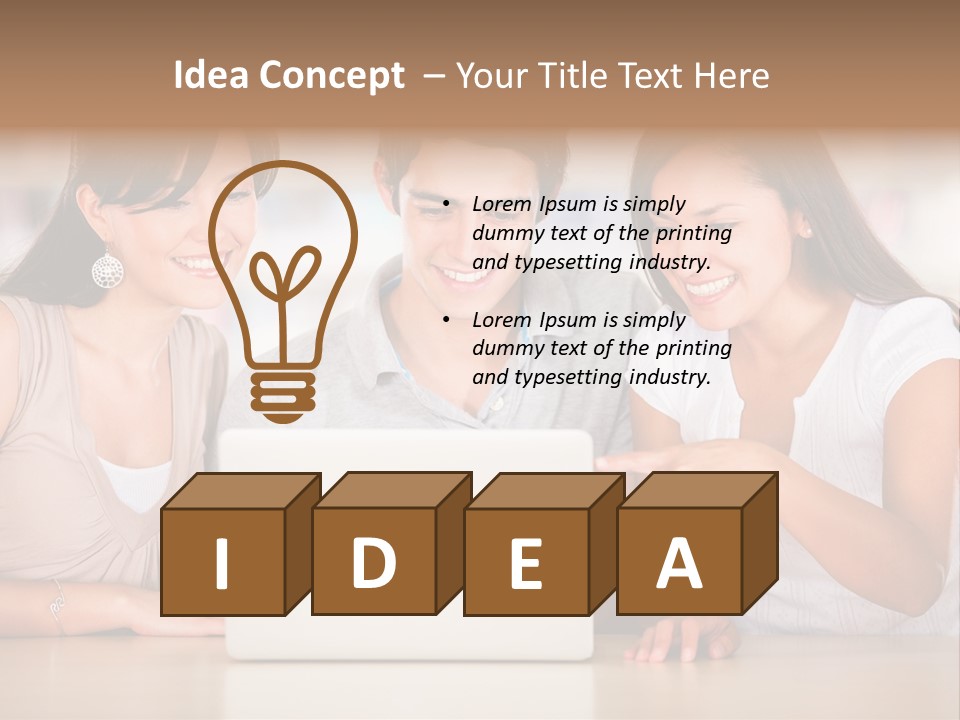 Happy Internet Women PowerPoint Template