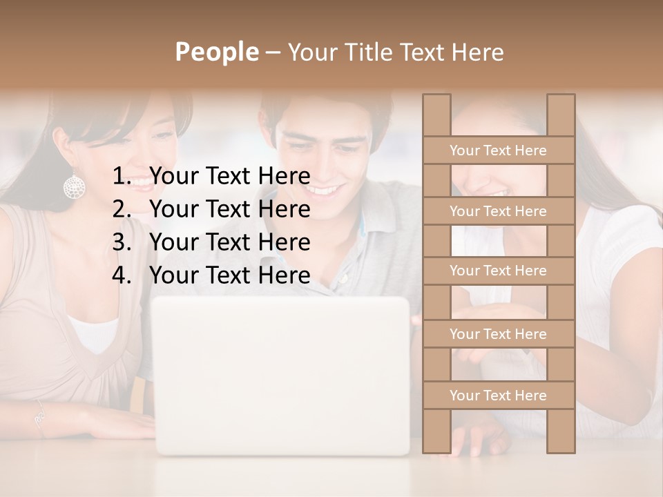 Happy Internet Women PowerPoint Template