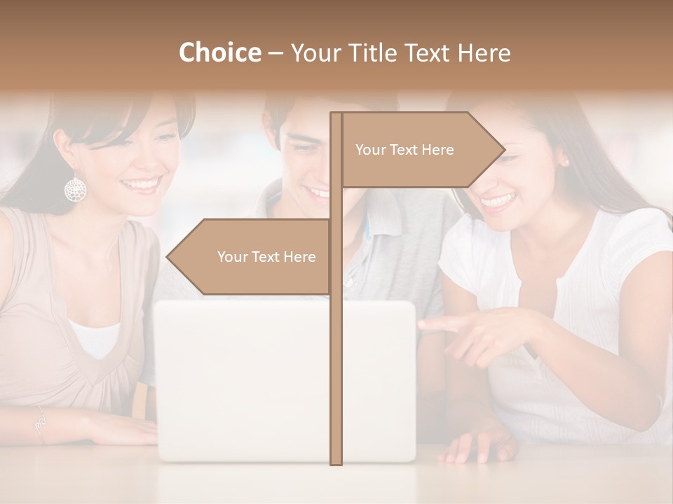 Happy Internet Women PowerPoint Template