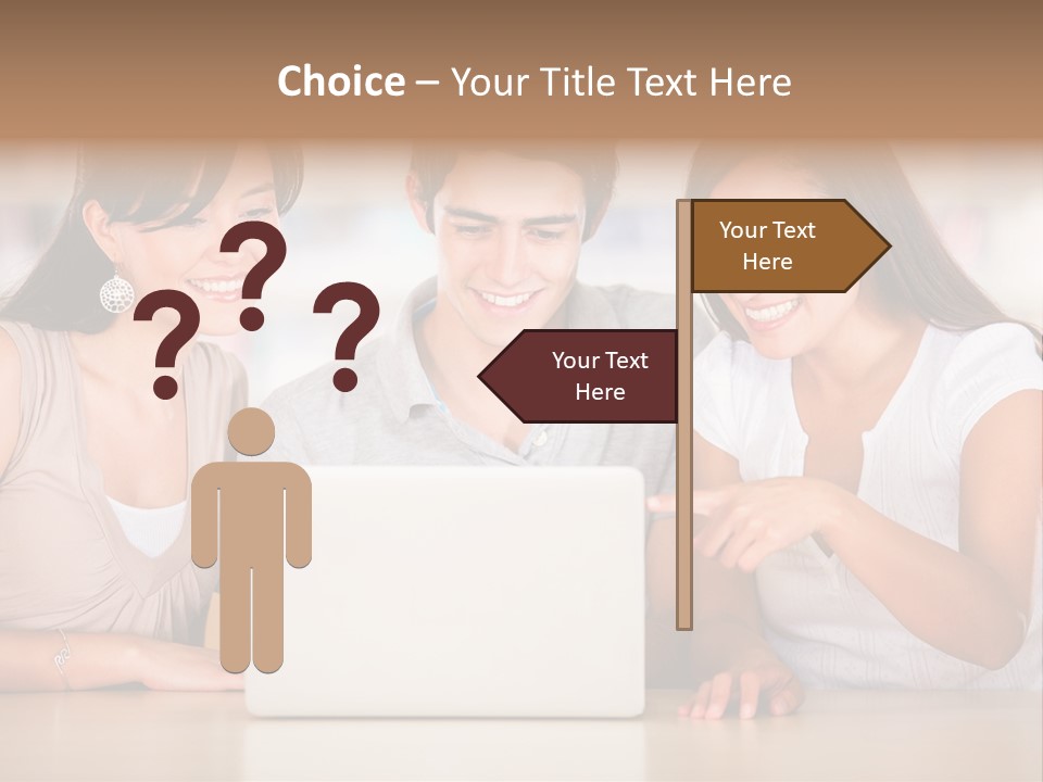 Happy Internet Women PowerPoint Template