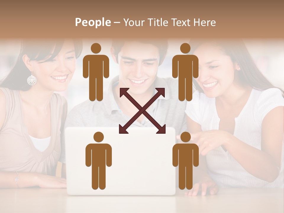 Happy Internet Women PowerPoint Template