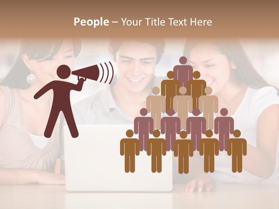 Happy Internet Women PowerPoint Template