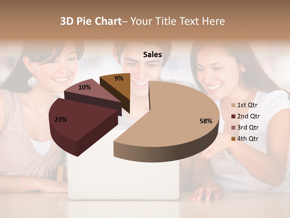 Happy Internet Women PowerPoint Template