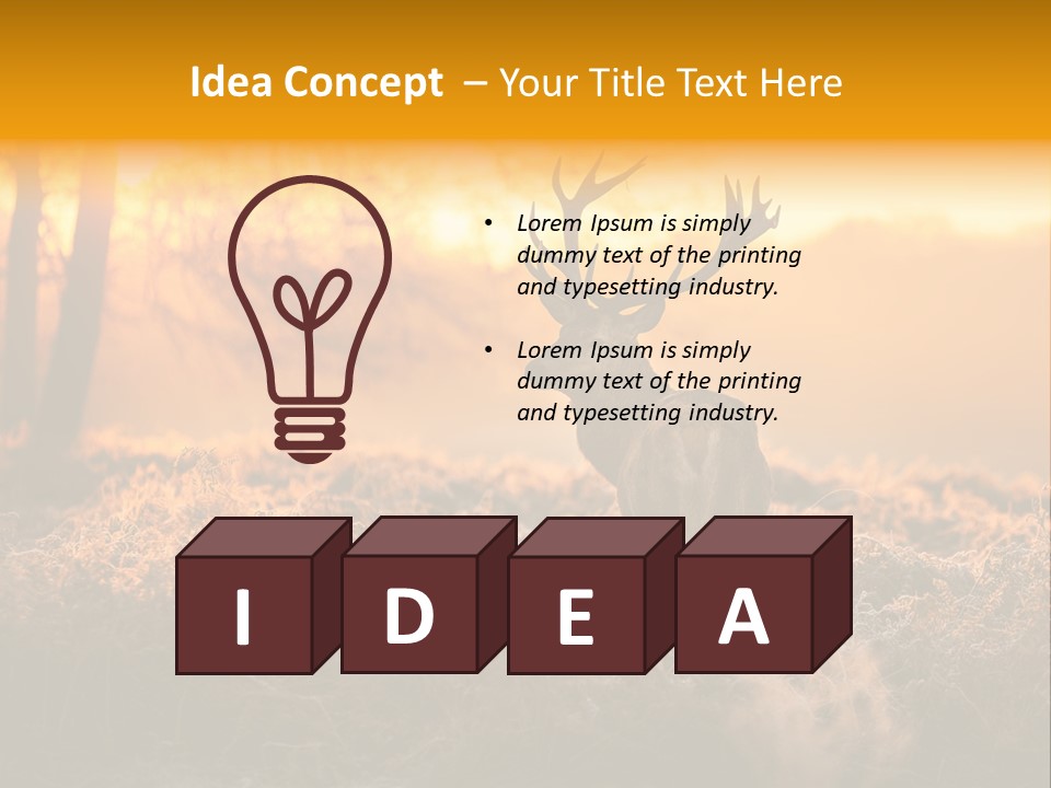 Antler Evening Sun Purple PowerPoint Template