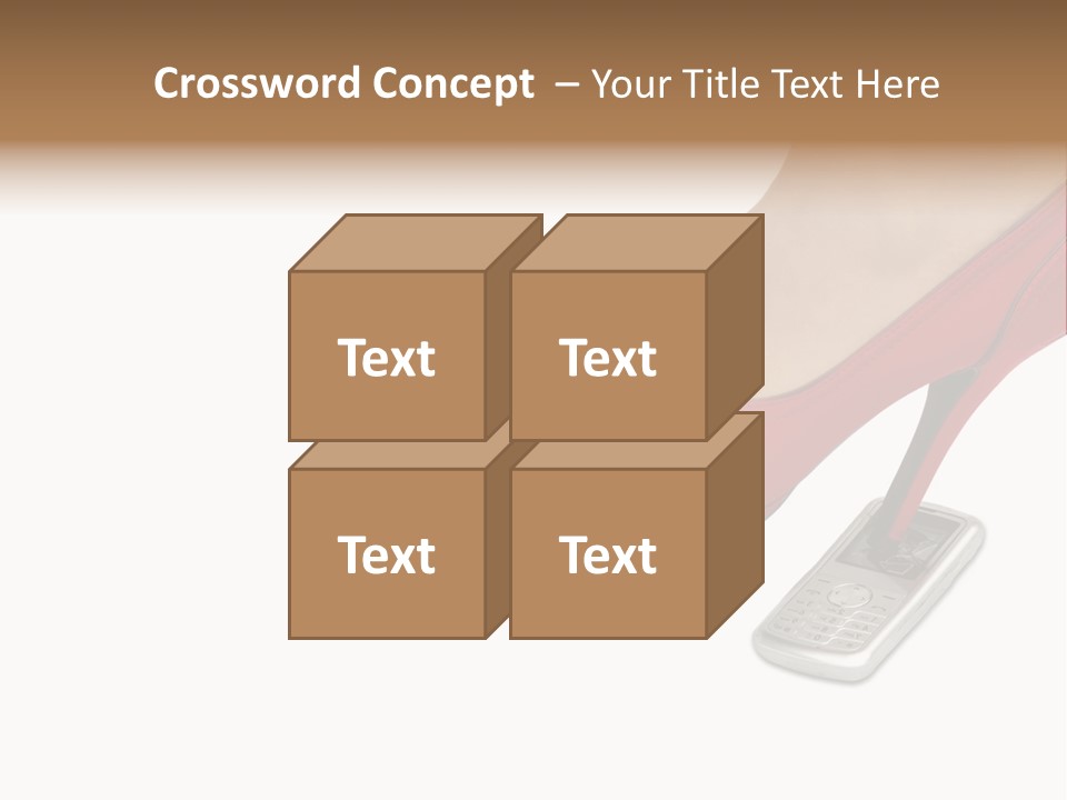 Communication Isolated On White Damaged PowerPoint Template