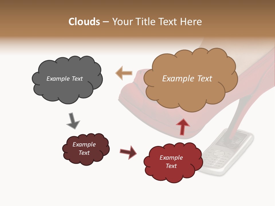 Communication Isolated On White Damaged PowerPoint Template