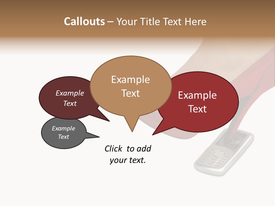 Communication Isolated On White Damaged PowerPoint Template