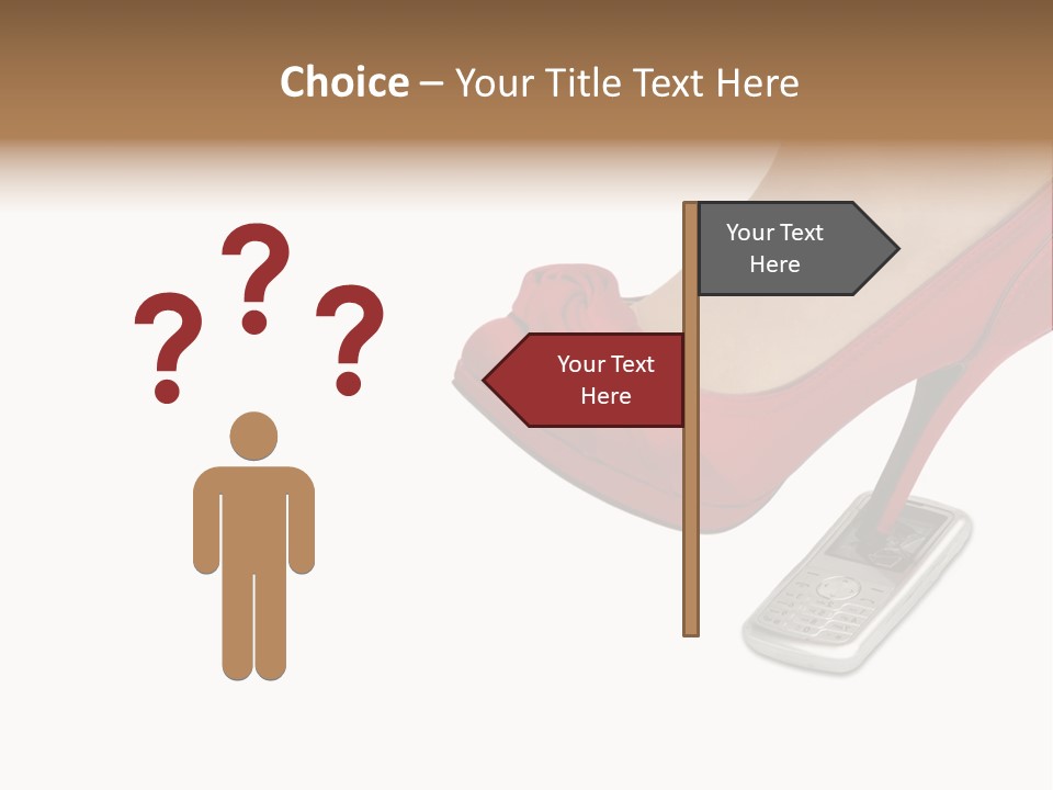 Communication Isolated On White Damaged PowerPoint Template