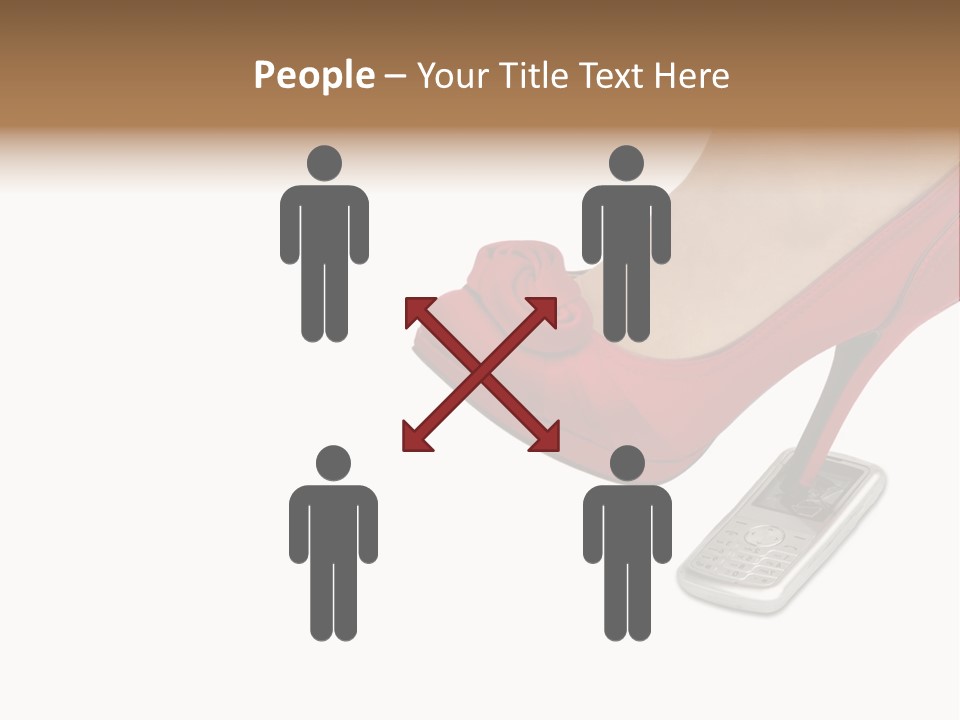 Communication Isolated On White Damaged PowerPoint Template