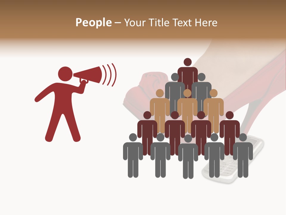 Communication Isolated On White Damaged PowerPoint Template