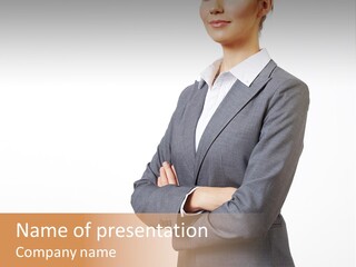 Suit Model Hand PowerPoint Template