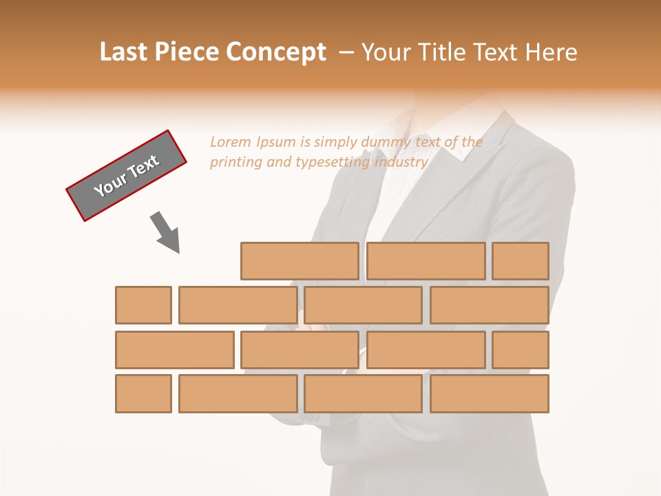 Suit Model Hand PowerPoint Template