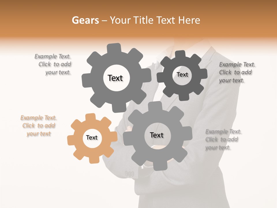 Suit Model Hand PowerPoint Template