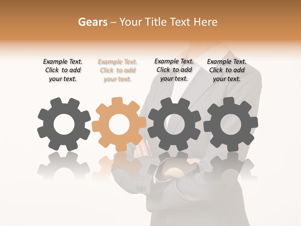 Suit Model Hand PowerPoint Template