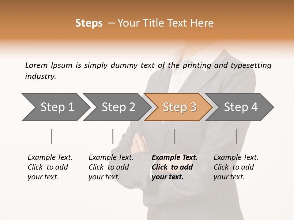 Suit Model Hand PowerPoint Template