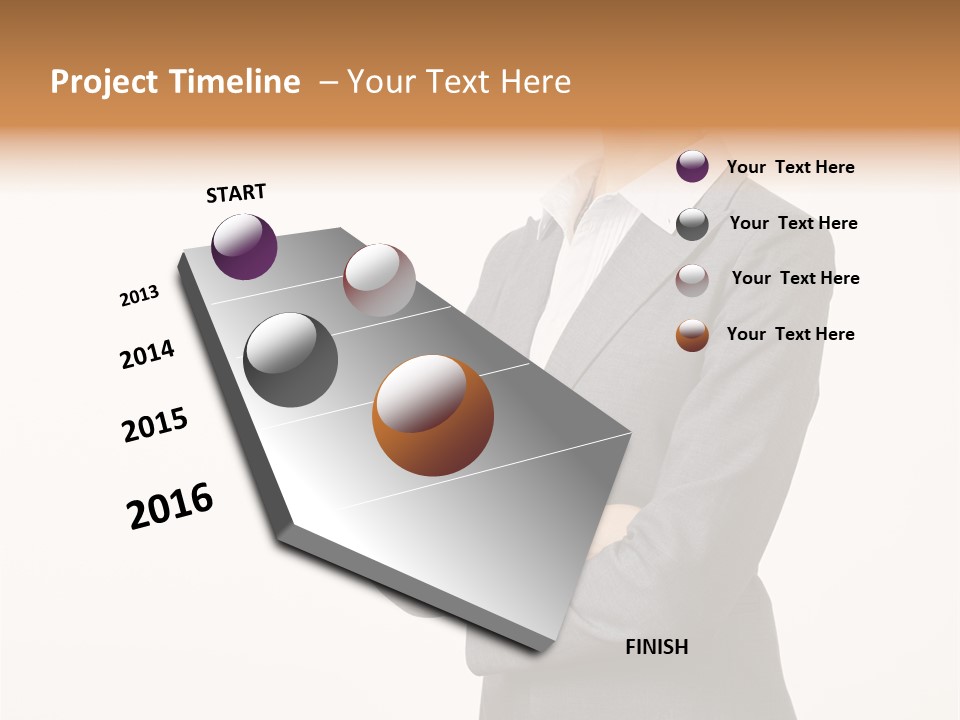 Suit Model Hand PowerPoint Template