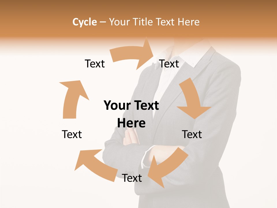 Suit Model Hand PowerPoint Template
