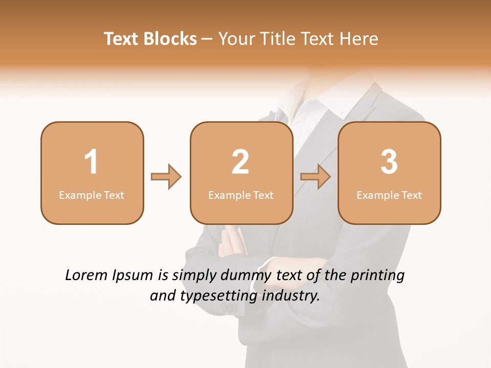 Suit Model Hand PowerPoint Template