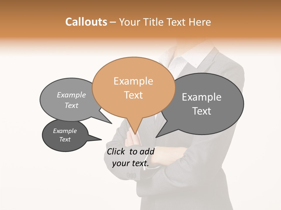Suit Model Hand PowerPoint Template
