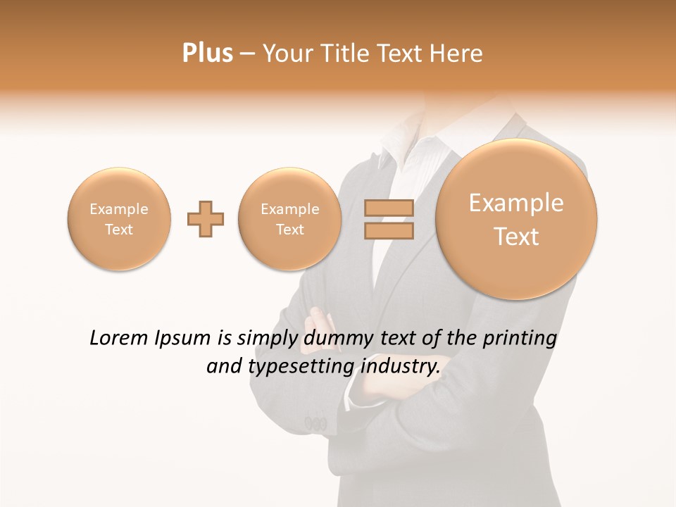 Suit Model Hand PowerPoint Template