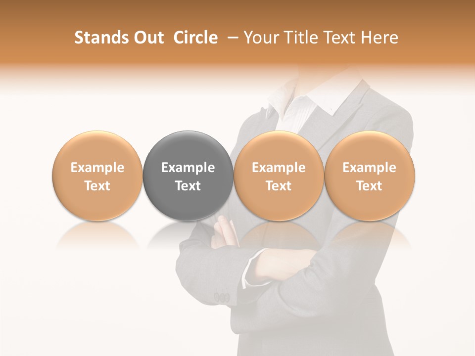Suit Model Hand PowerPoint Template