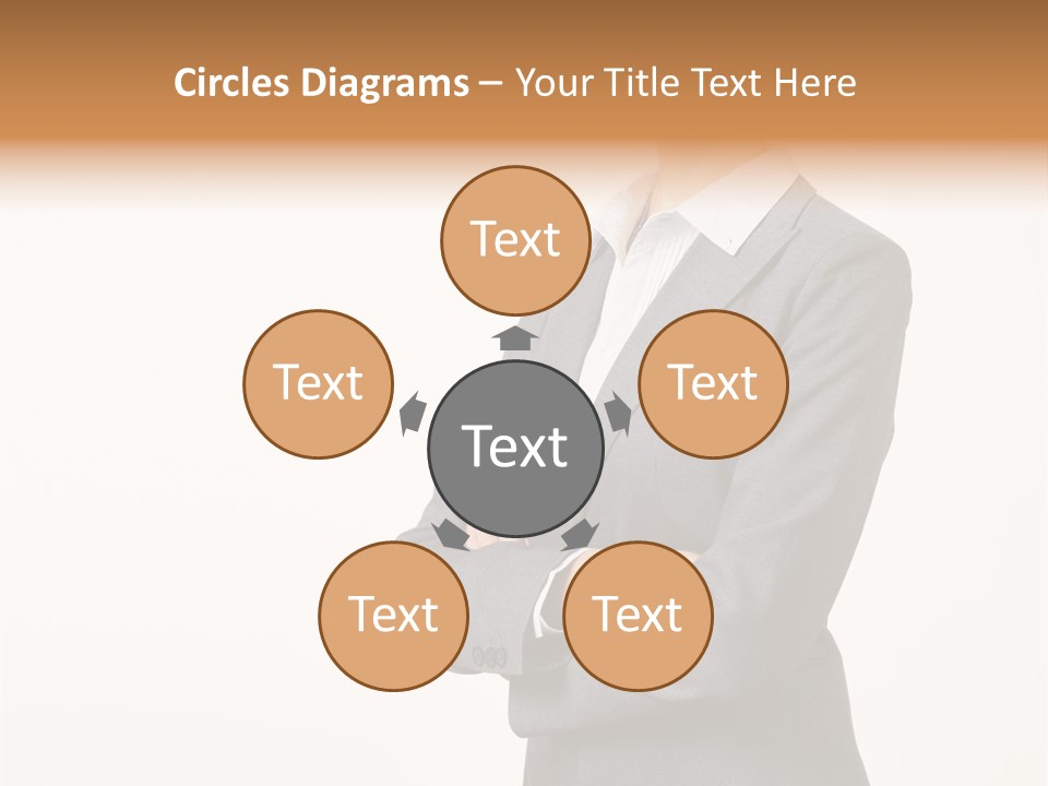 Suit Model Hand PowerPoint Template